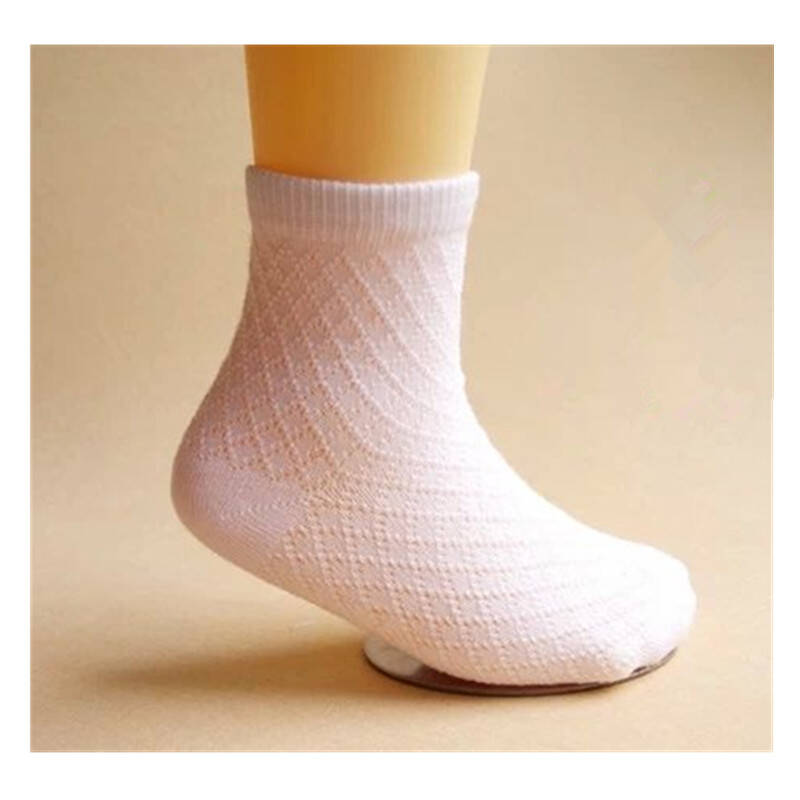 春夏秋季透气男女松口纯棉纯色花边宝宝袜子儿童婴儿款 儿童配饰 夏季