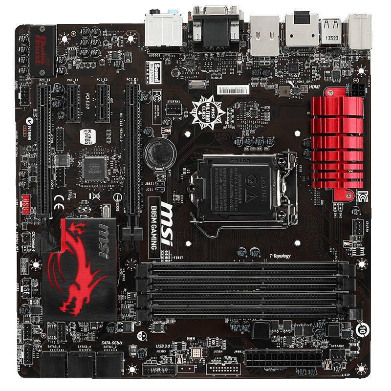 微星(msi) b85m gaming主板 (intel b85/lga 1150) 自营