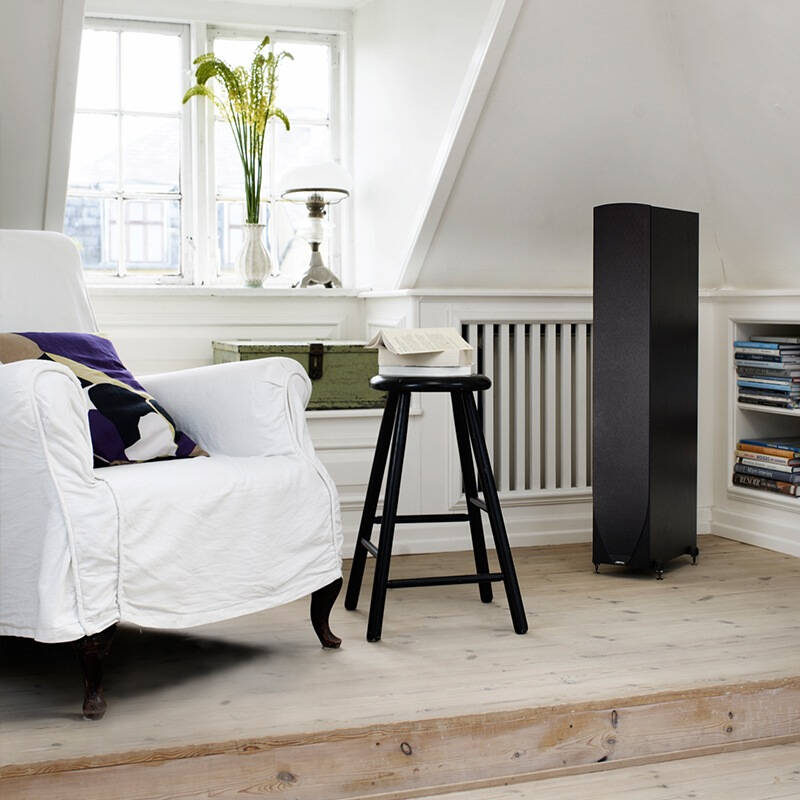 0声道木质无源家庭影院主音箱/落地箱/hifi音箱/音响 (黑色)