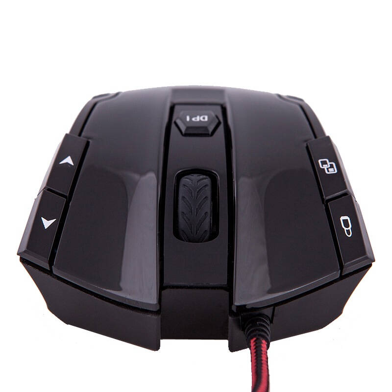 腾讯游戏-蓝钻贵族 black-knight 黑骑士有线炫光8d滚轮游戏鼠标