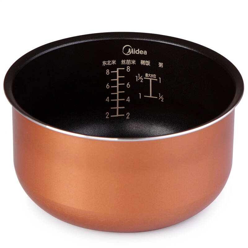 美的(midea)电饭煲fd409 黄晶内胆 12小时预约 特设冷饭加热功能 4l