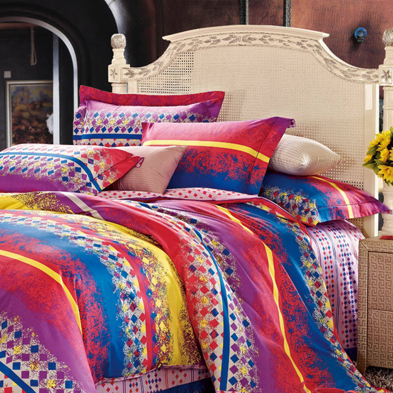 毕加索picasso家纺 家居床上用品 卡门四件套 玫红 1.8米