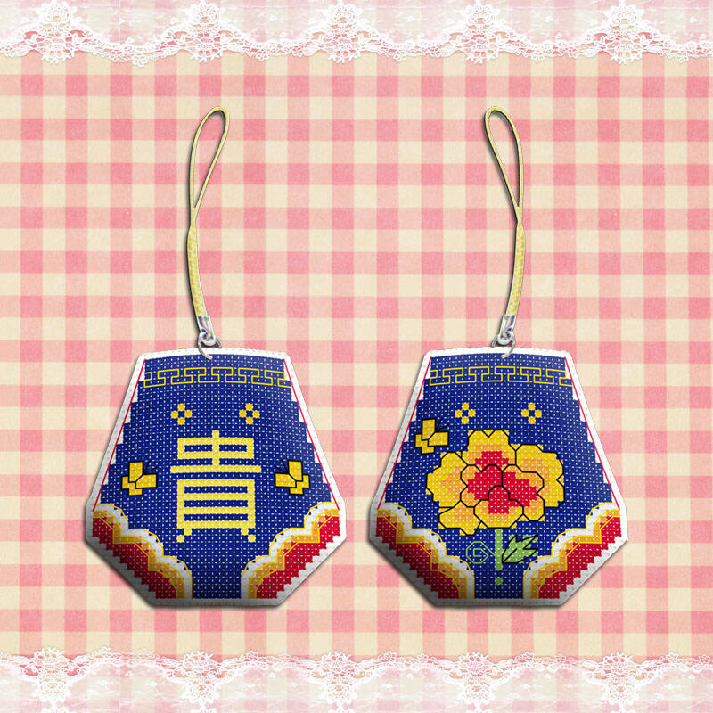 十字绣最新款 多美绣 双面绣爱情挂件手机背包钥匙u盘情侣挂饰爱情1