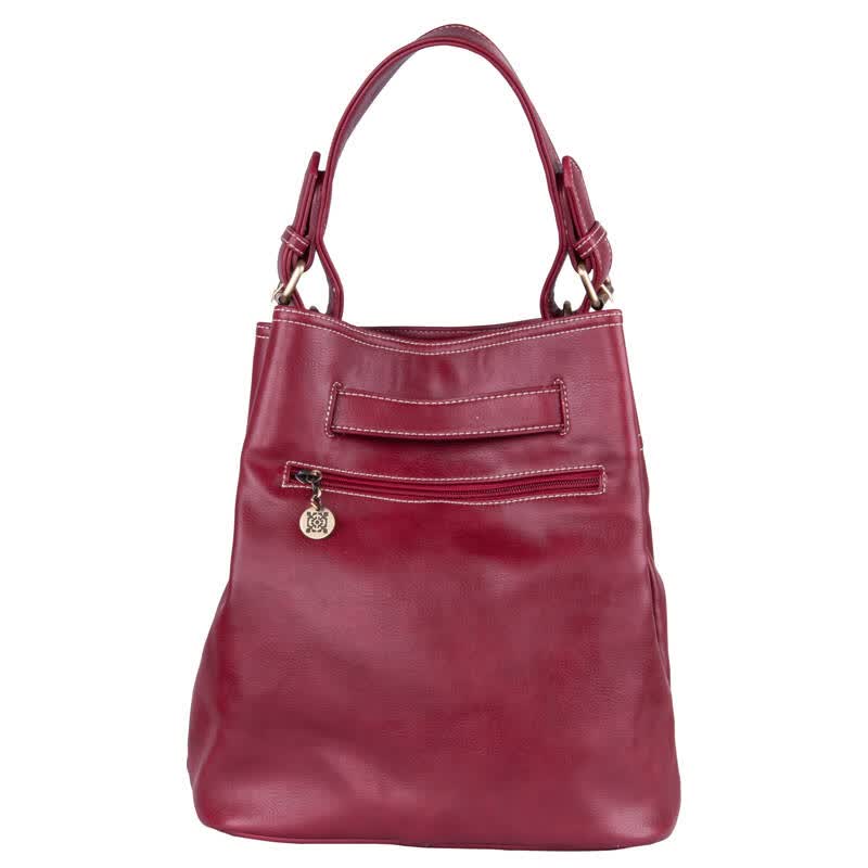 tolancame/图兰蔻 新款欧美皱纹皮带水桶包手提单肩女包 12c101