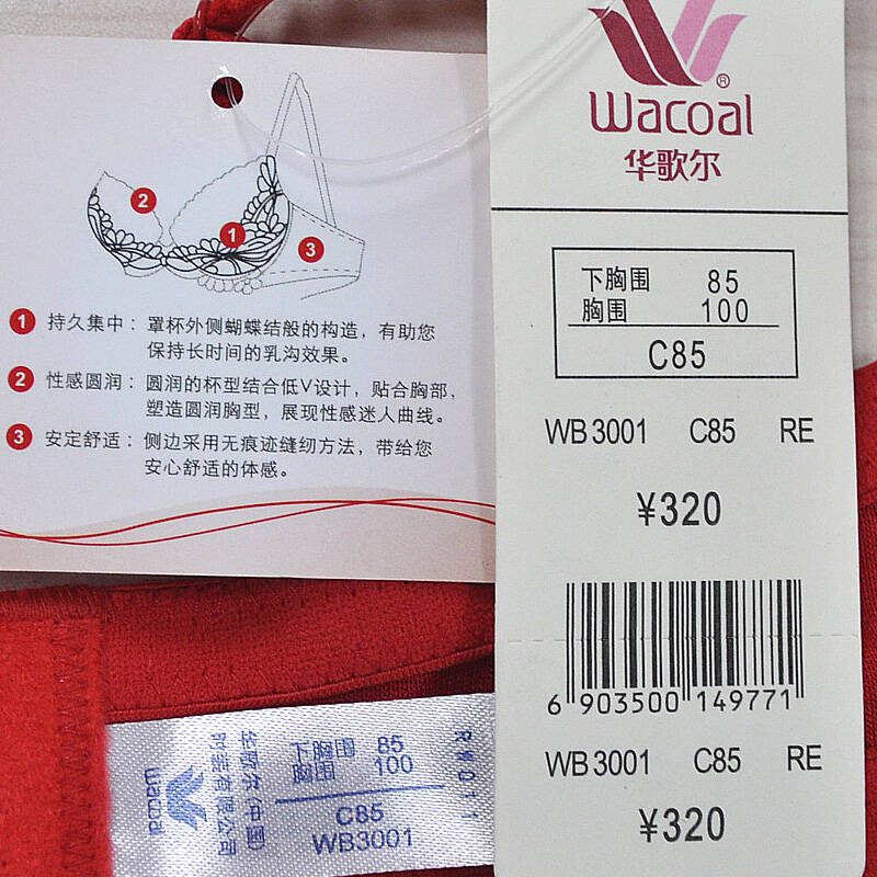 【原价320元】华歌尔(wacoal)v深锁系列文胸 wb3001 粉色-pi色 d80