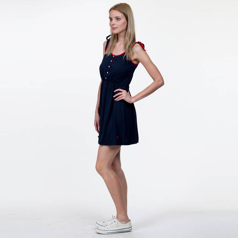 by basi 夏装新款吊带裙 bybasi女装个性时尚吊带裙y212c156 海军蓝 l