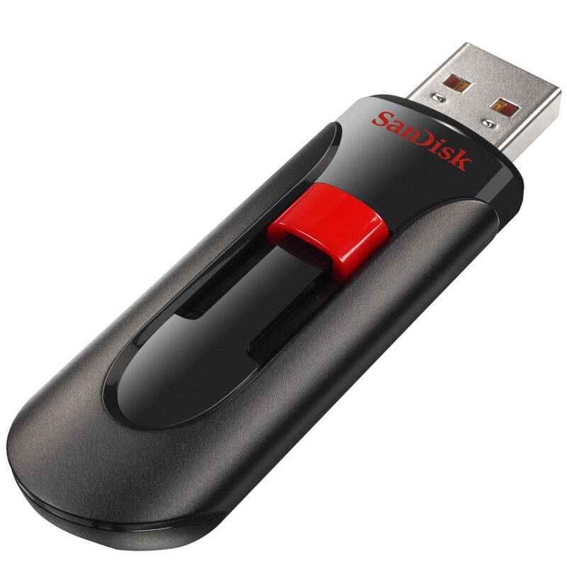 闪迪(sandisk)酷悠(cz60)64gb u盘 黑红