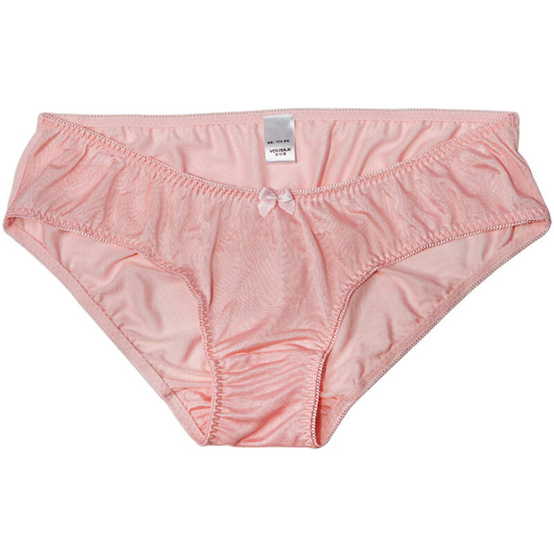 yousilk优丝珈100%桑蚕丝真丝孕妇内裤三角裤 舒适抗菌 8s0a01 粉色 m