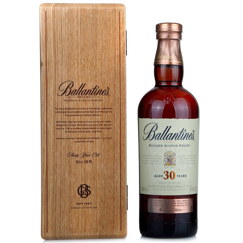 百龄坛(ballantine)30年苏格兰威士忌 700ml