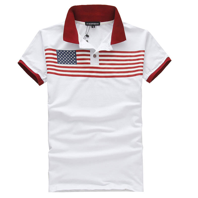 杰仕维登 josswhedon夏季新款 男士时尚美国国旗印花