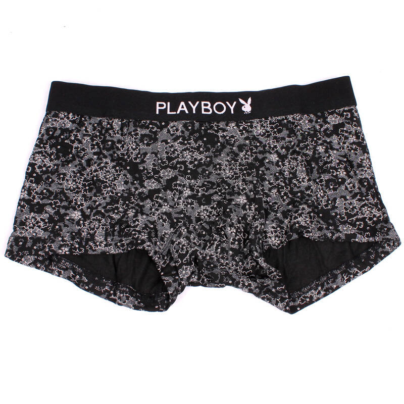 花花公子playboy男士莫代尔立体裁剪印花平角内裤3612高档精装1条