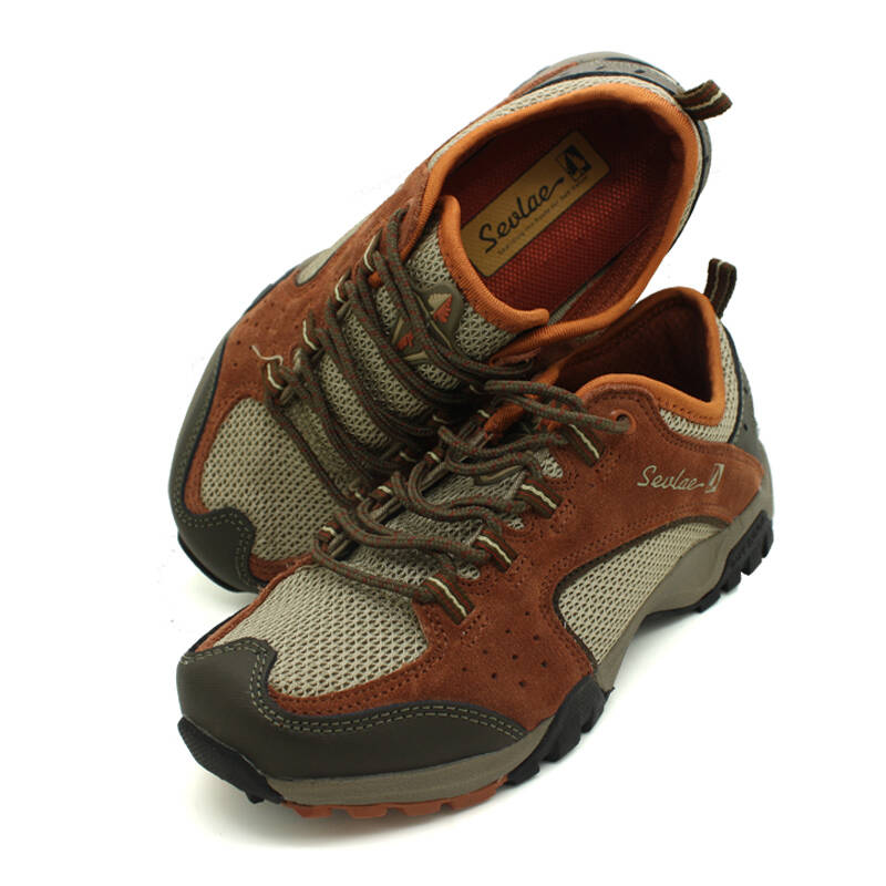 圣弗莱sevlae 户外女款徒步鞋 运动鞋 透气防水舒适耐磨 c4517 酒红