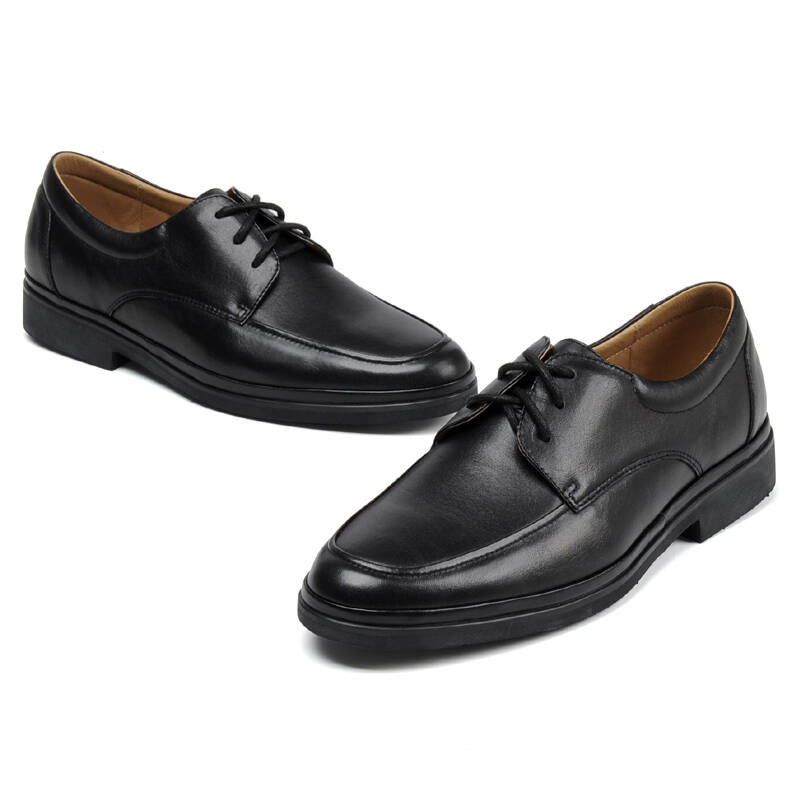 吉祥鸟男士商务休闲系带皮鞋真皮正装男鞋软底舒适父亲鞋爸爸鞋a18-3
