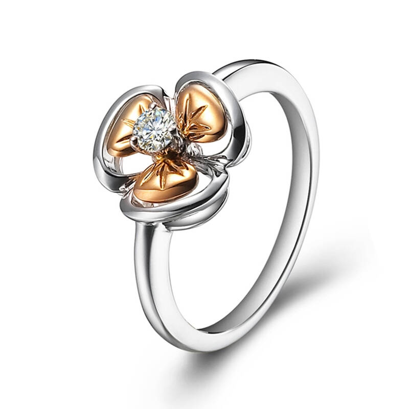 ctf 周大福 chowtaifook 18k金戒指 u36074 14号