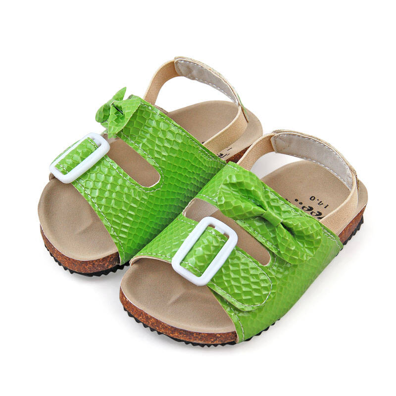 卡卡树(kakatree)韩版女童公主勃肯凉鞋拖鞋 lb047 绿色 15号