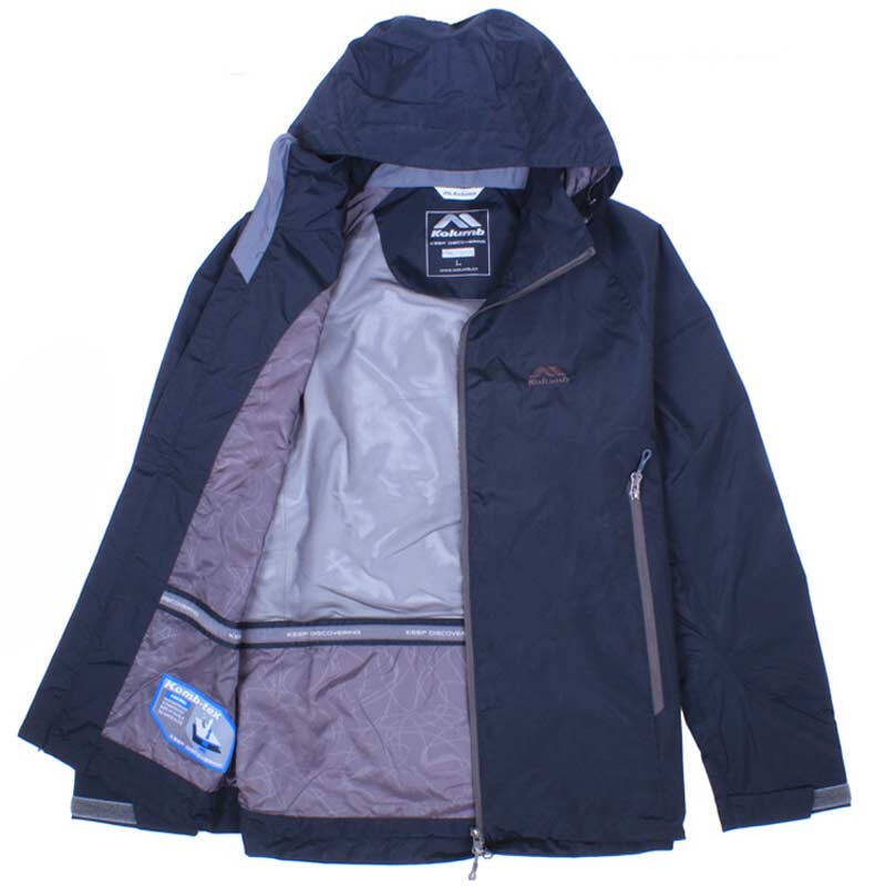 哥仑步kolumb新款男子波尔沃两层压胶冲锋衣 106304 黑色 2xl