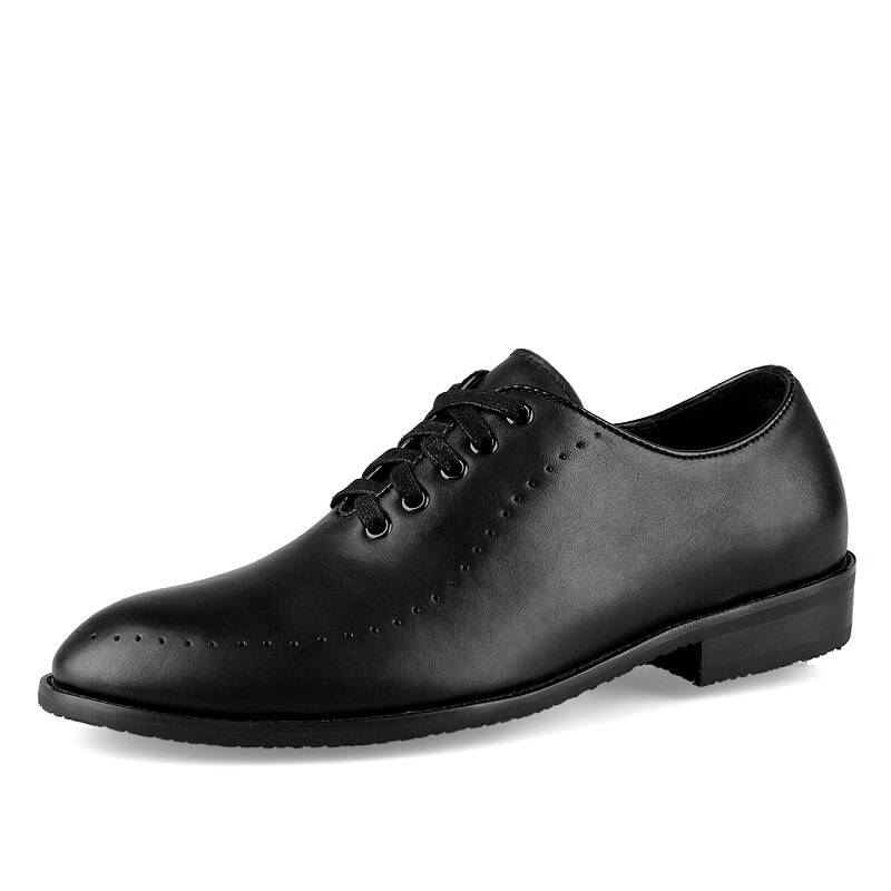 zero意大利零度 新品男鞋 软牛皮正装皮鞋 男式商务鞋 9986 黑色 42