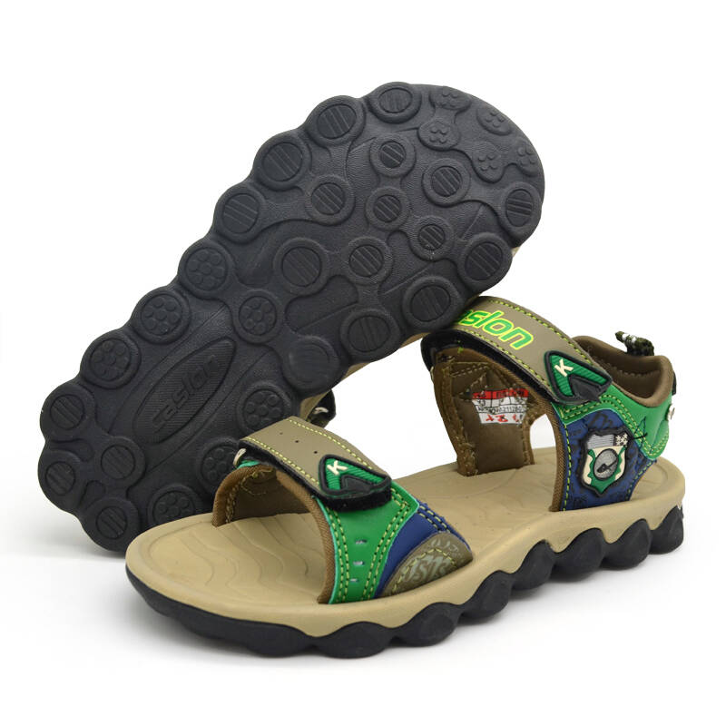 caslon卡西龙夏季男童防滑底休闲凉鞋沙滩鞋 3012 棕色 35