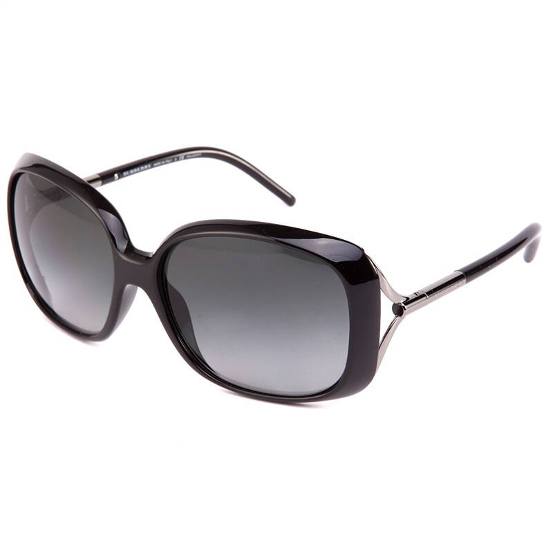 【官方授权】burberry 巴宝莉 女款烟灰色镜片方形镜框太阳眼镜 be