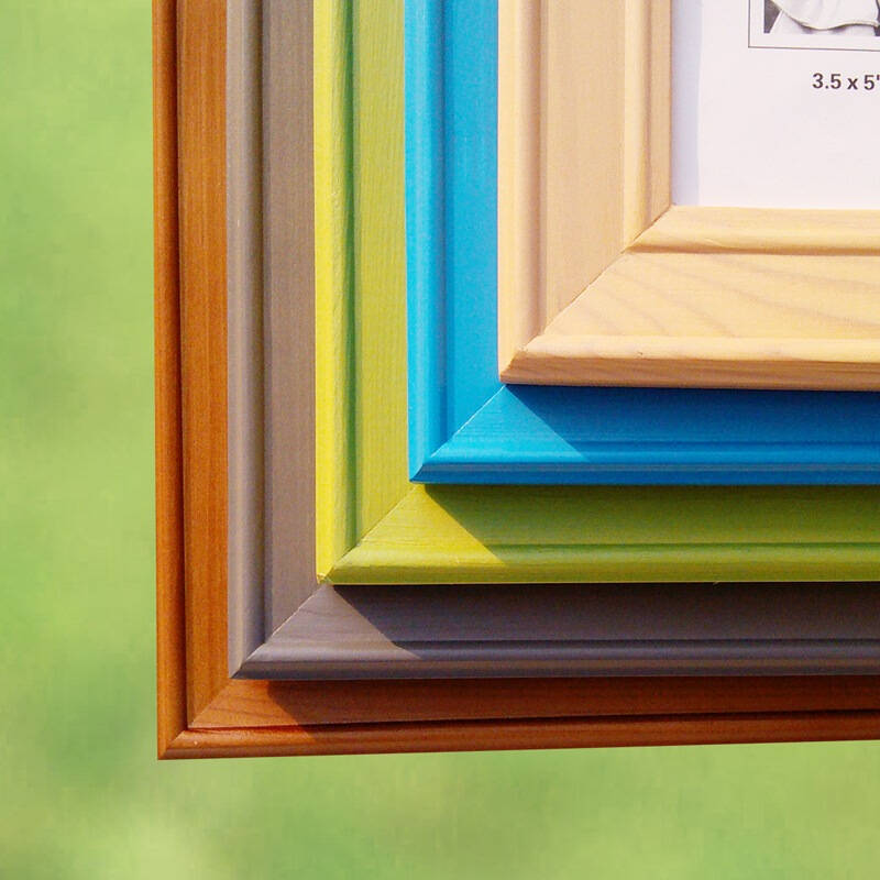 aules傲乐斯9枚炫彩实木欧框儿童房相框墙组合9b08含精美画芯