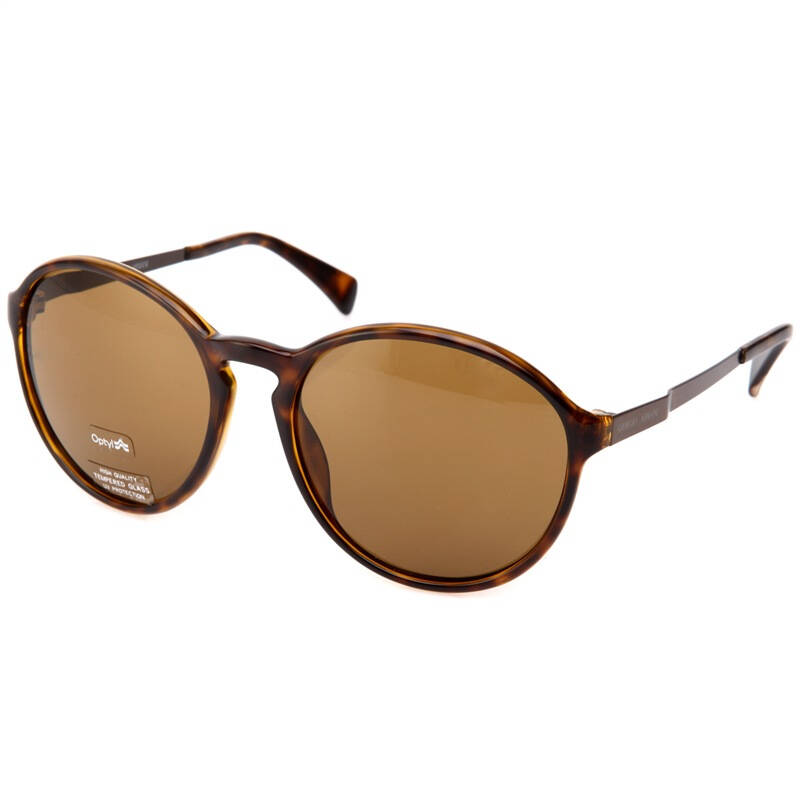 【官方授权】giorgio armani 乔治·阿玛尼 男款哈瓦那色圆框时尚太阳