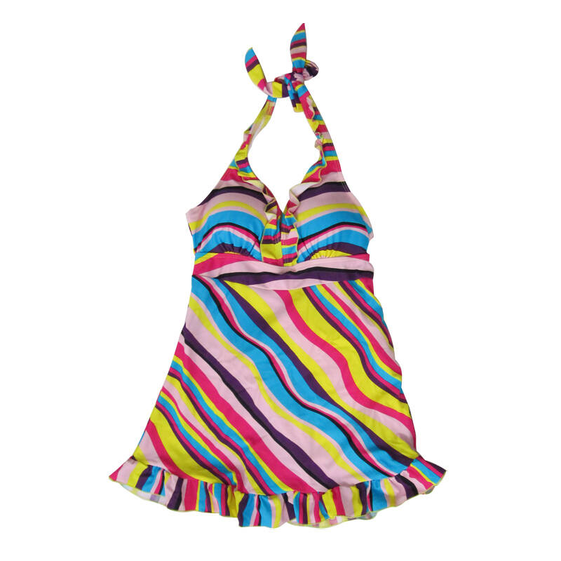 水晶灵s019夏季清凉风时尚泳衣 黄 xxl