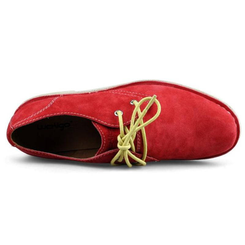 乐行仕(luckigo) 欧式宫廷反毛皮休闲鞋 女鞋 简约款1070009 红色 36