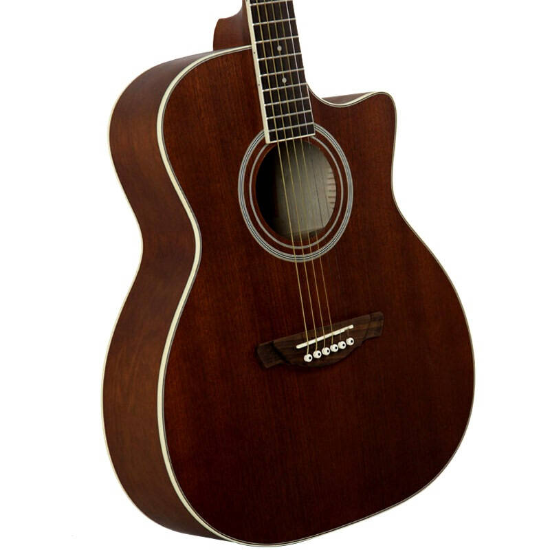 hawks鹰牌a-18mc民谣吉他40寸缺角开放式哑光