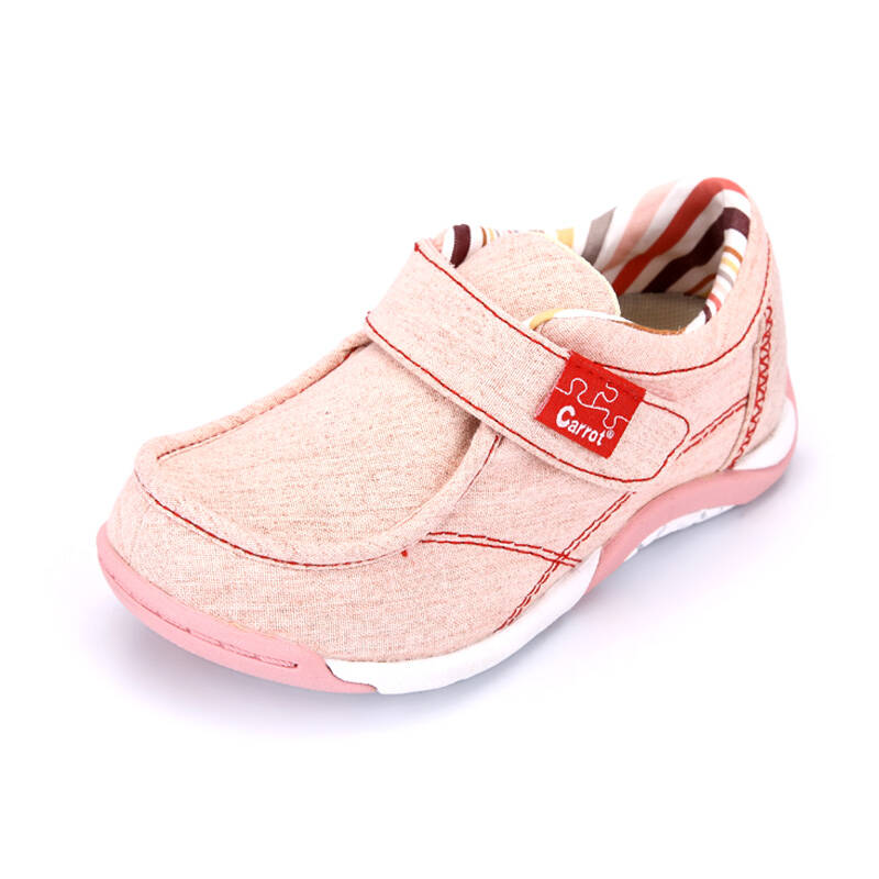 月星童鞋 女童轻巧简洁机能帆布鞋g030 粉红 200码/内长200mm