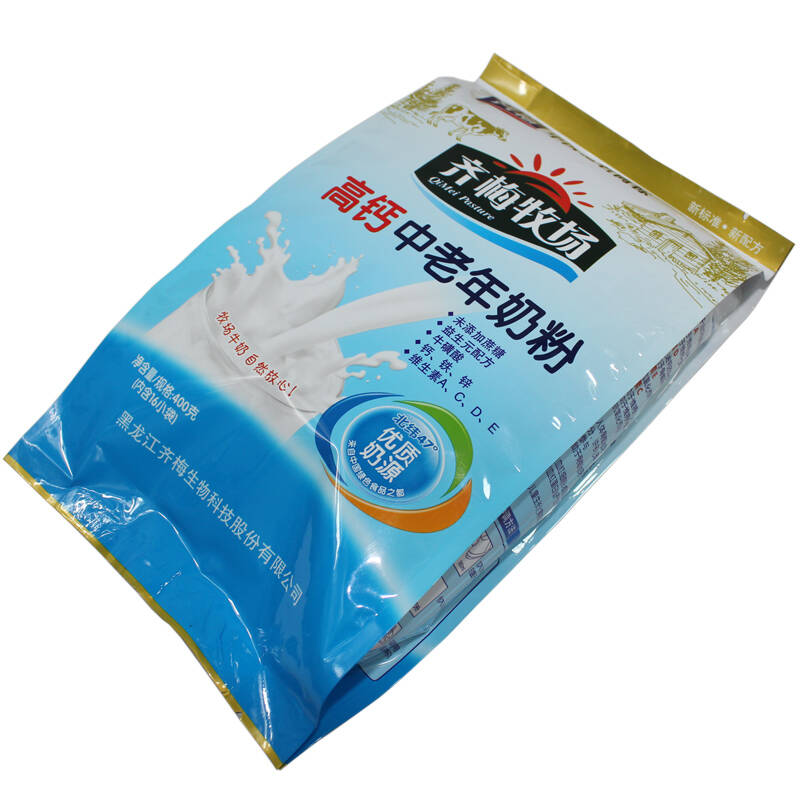 无糖食品/齐梅/高钙中老年奶粉400克× 4袋