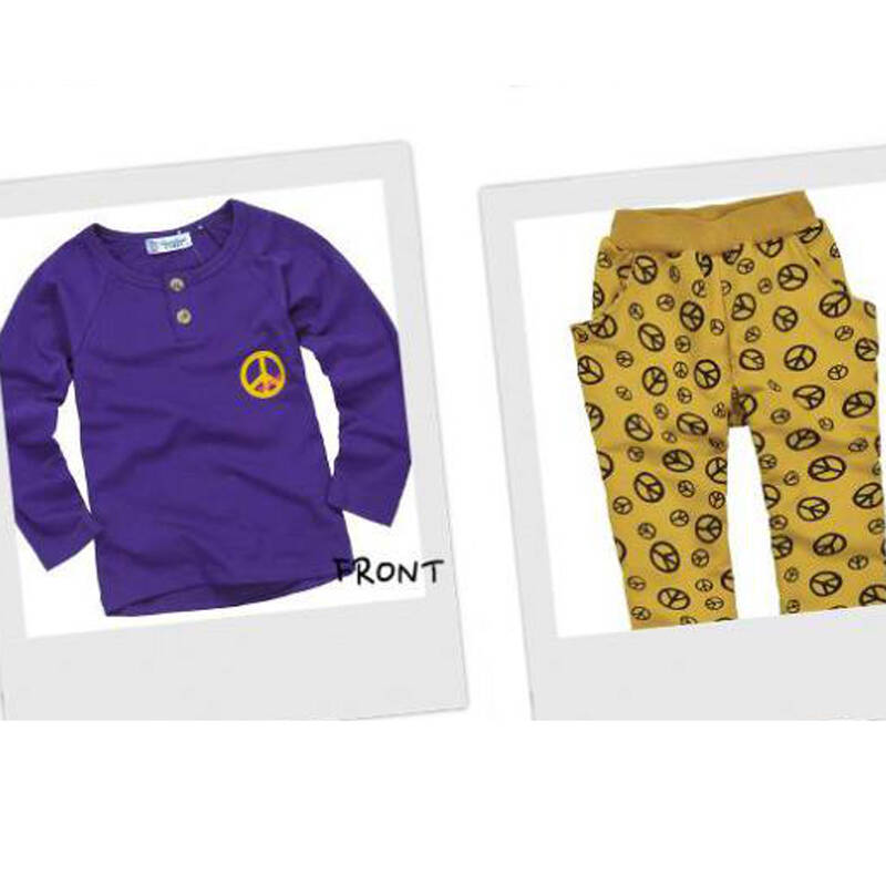 沙虫sandworm童装男女童新款春秋装卡通休闲运动套装0a0213 黄色 100