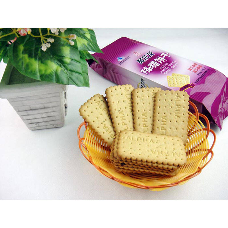 无糖食品/阿尔发/降糖饼干480克芝麻味×2袋