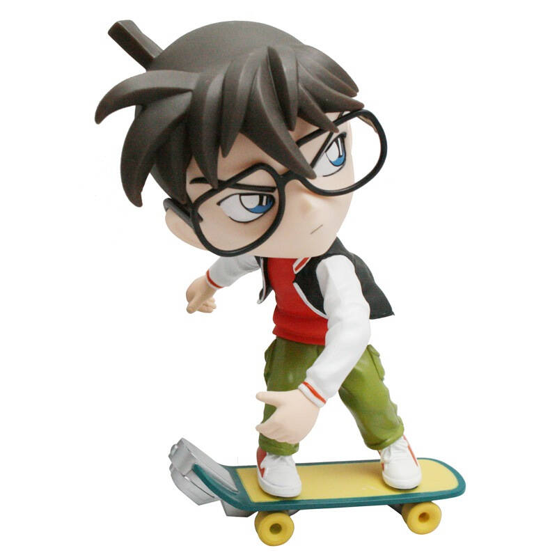 名侦探柯南 沉默15分钟 动漫周边 滑板柯南 手办模型