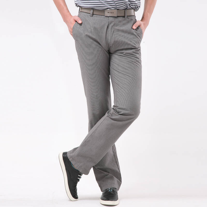 京东配送 步森busen 2012新款夏装男士纯棉时尚休闲裤 直筒修身舒适