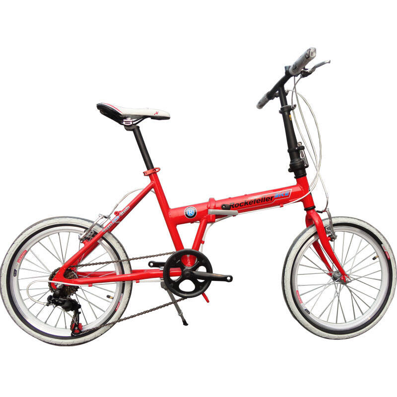 折叠自行车 情侣车 21速铝合金牛角把把折叠自行车 骑行运动车 20寸