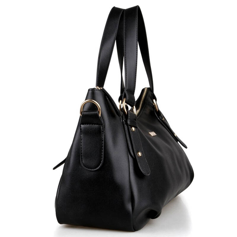 朗歌langrandmanny曼妮优雅褶皱两用包1109108黑色