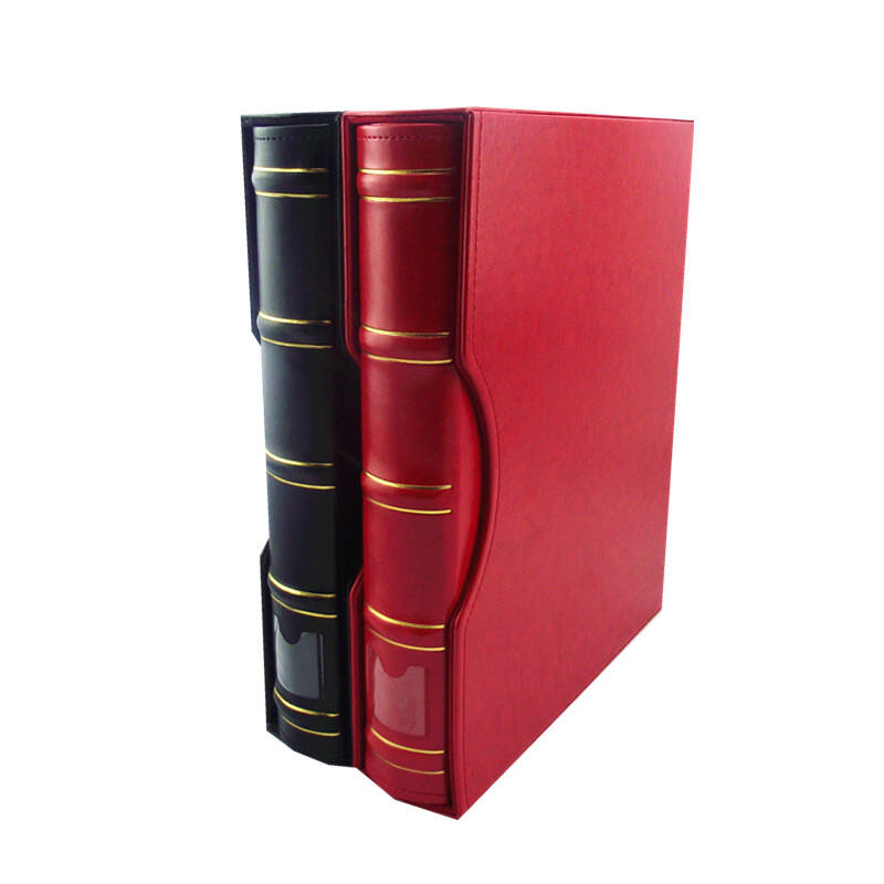 殷氏仿真皮车缝集邮册 纸币册 标准型收藏册 皮纹黑 一本空册不含活页