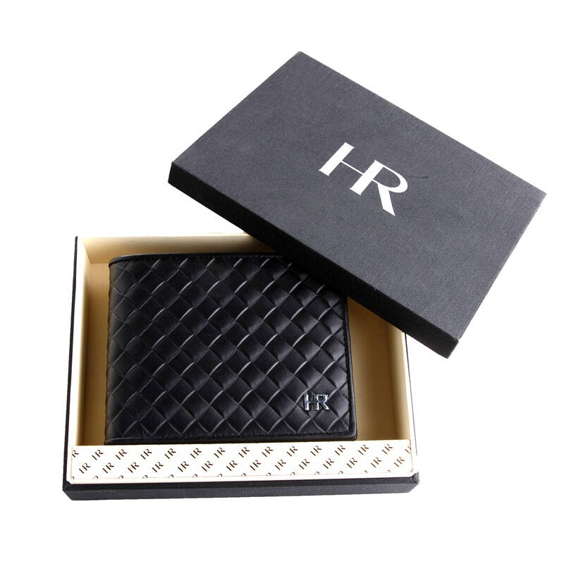 hr赫莲娜 牛皮横款男士钱包h51-206210a1克色