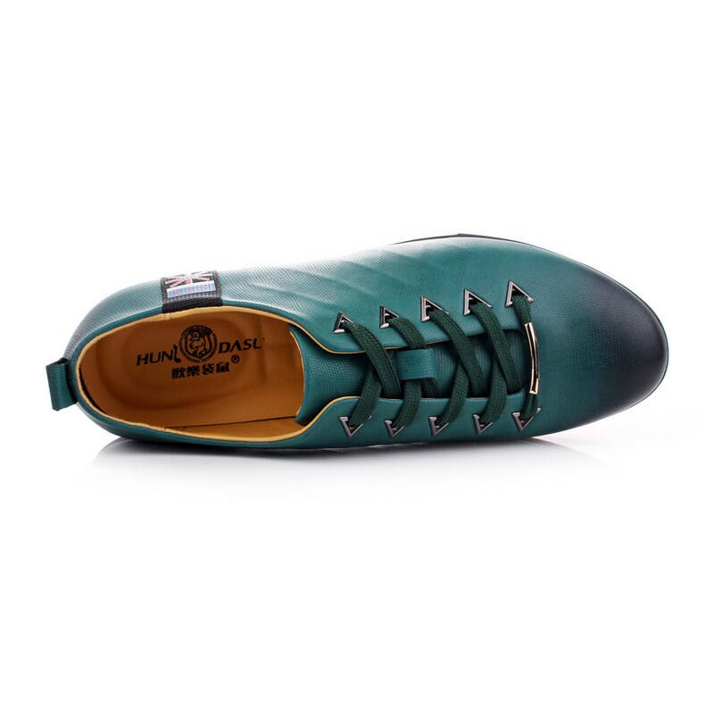欢乐袋鼠 英伦流行男鞋 日常休闲运动鞋 蓝色系带时尚潮流鞋子 95018
