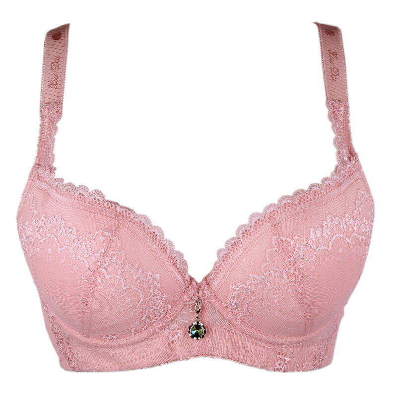 秀黛女士内衣 浮沙蕾丝调整型文胸 聚拢上托胸罩 b杯珍珠粉 80b