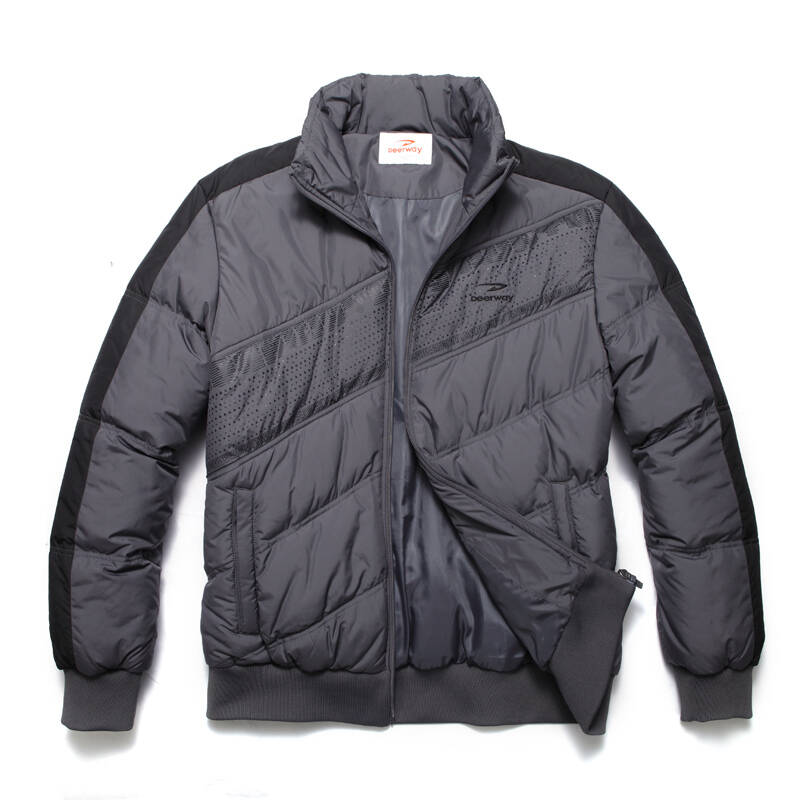 德尔惠/deerway 秋冬新款男子保暖厚棉夹克外套74212410 深灰色 3xl