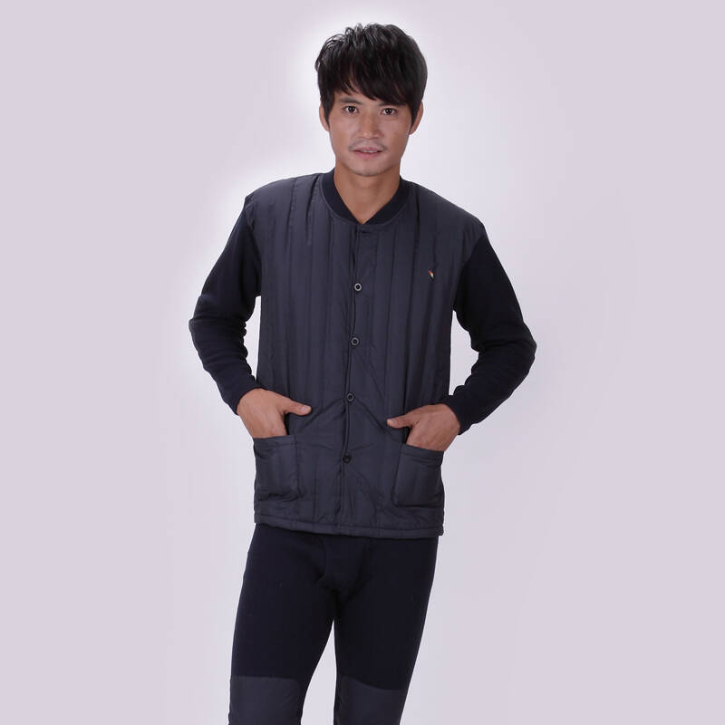 送父母 花雨伞中老年人 羽绒保暖内衣套装 加厚加绒 关节羽绒加厚