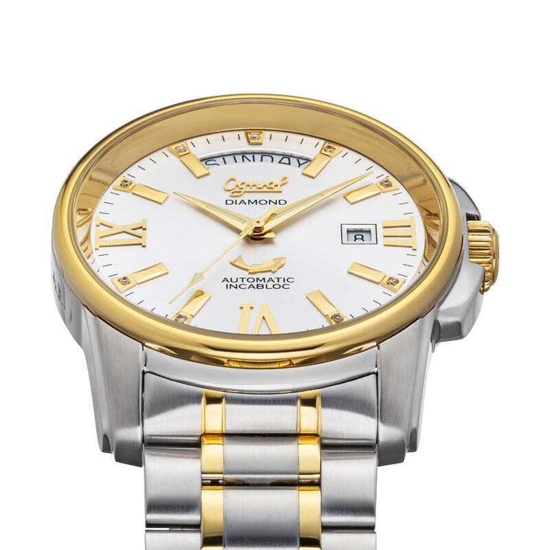 爱其华(ogival)手表 爵士系列真钻机械男表3360aj间金色