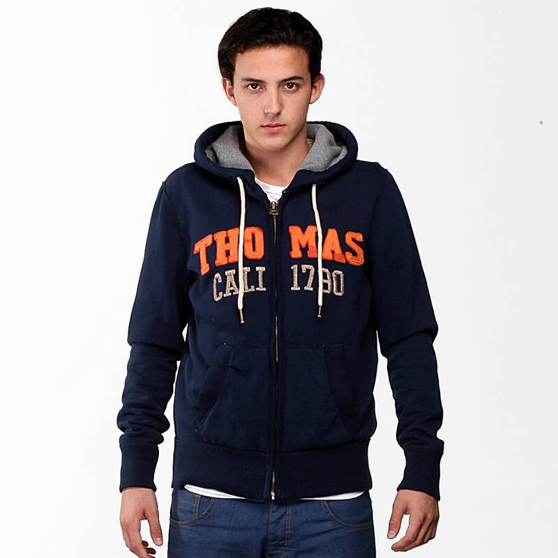 服饰鞋帽 男装 外套 > thomas saint 2013春季新款w款男拉链卫衣 藏青