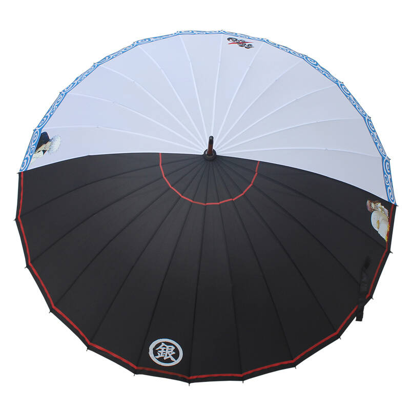 雪堡银魂雨伞24骨实木超大防风防紫外线晴雨伞 图片色 伞面半径大于