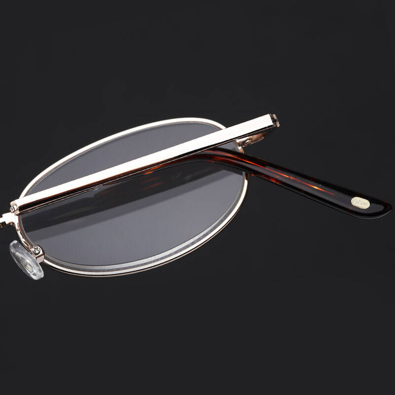 折叠高清树脂防疲劳男女老花眼镜老花镜7007 金色框 55岁推荐 200度