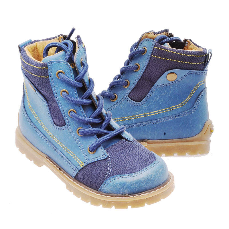dordor horse多多马健康童鞋 真皮男女童靴 冬正品低筒靴bg4037 蓝色