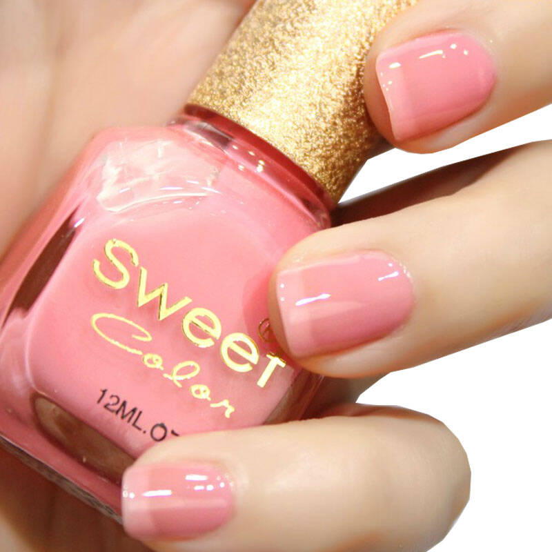 sweet color环保指甲油 糖果色漆光实色系列 柔情似水 12ml