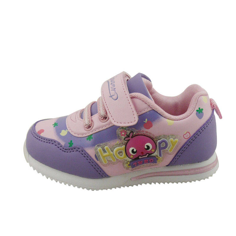 台湾红蜻蜓企业出品童鞋 秋款闪灯女童单鞋3b3123 紫色 28