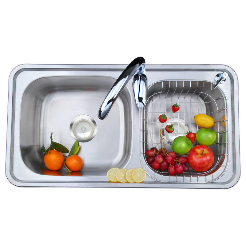 韩国白鸟(baekjo)304不锈钢水槽双槽 厨房洗菜盆 洗碗盆 dz8043 配hj